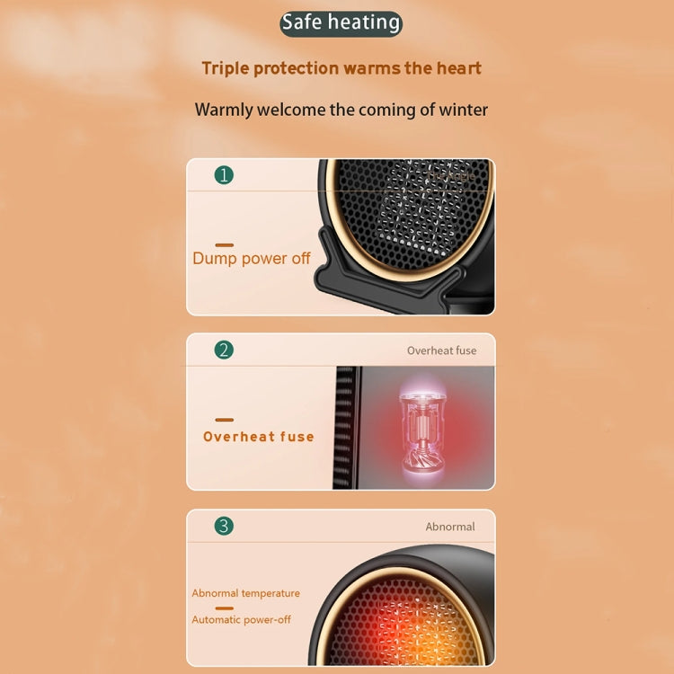 1800W Desktop High-power Two-speed Heater Household Fast Heating Heater, EU Plug, UK Plug, US Plug