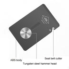 Car Window Breaking Safety Card Emergency Life-Saving Hammer