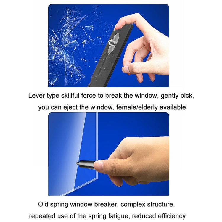 Car Window Breaking Safety Card Emergency Life-Saving Hammer