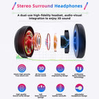 VRPARK J60 Virtual Reality Headset VR Glasses Built-In Headphones For Immersive Experience