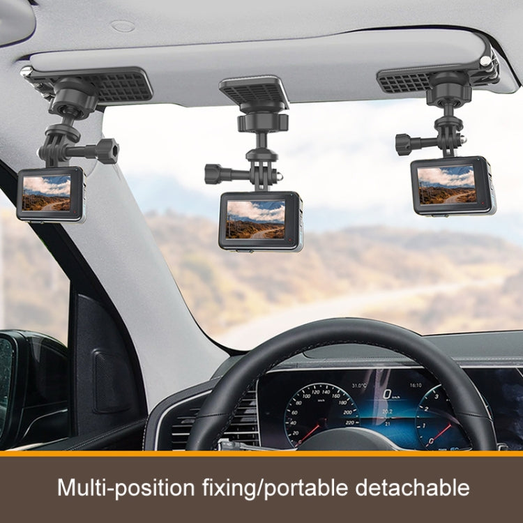 Car Sun Visor Bracket Panoramic Sports Camera Vehicle Mount Base, Camera Mount