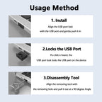 Computer USB 2.0/3.0 Sealing Lock Removable Dust Plug, Black 2 Plug+1 Key, White 2 Plug+1 Key, Red 2 Plug+1 Key, Yellow 2 Plug+1 Key, Blue 2 Plug+1 Key, Green 2 Plug+1 Key, Gray 2 Plug+1 Key, Dark Green 2 Plug+1 Key, Dark Blue 2 Plug+1 Key