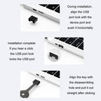 USB Removable Sealing Plug Ddustproof Hidden Anti-Theft Safety Lock