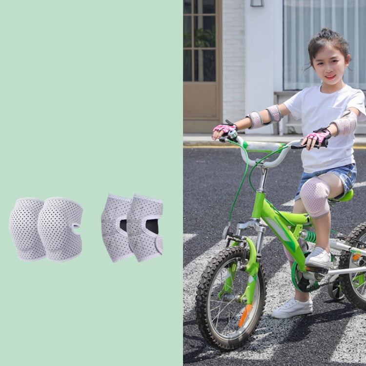 Nailekesi Kids Outdoor Sports Equipment Anti-fall Protective Gear, Gray Purple 4 In 1, Black 4 In 1, Pink 4 In 1, Gray Purple 6 In 1, Black 6 In 1, Pink 6 In 1, Gray Purple Knee Pads, Black Knee Pads, Pink Knee Pads