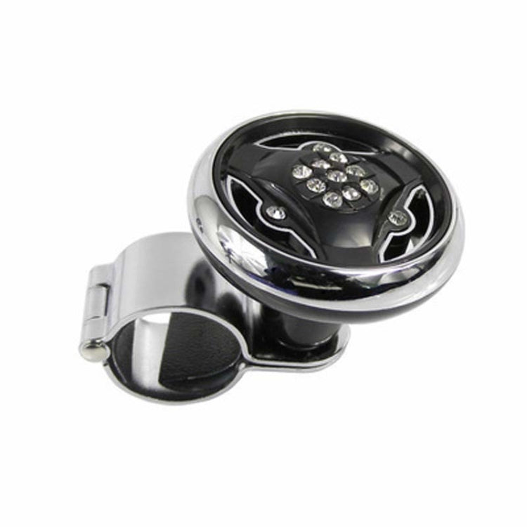 Car Steering Wheel Foldable Ball Bearing Turning Booster, Black, Silver, Electroplating, Mahogany, Carbon Fiber Pattern