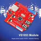 VS1053 MP3 Module Development Board With Amplifier Decoder Board SPI Interface Onboard Recording Function, VS1053 MP3 Module
