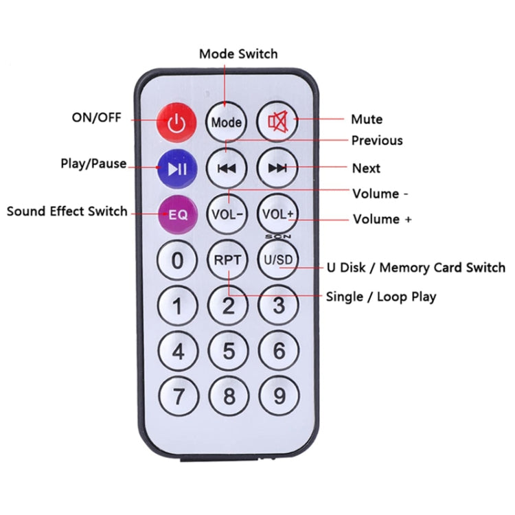 Bluetooth 4.1 MP3 Decoding Module Audio Receiver Board Lossless Car Speaker Amplifier Modified Circuit Board, Bluetooth 4.1 MP3 Decoding Module (With RC Red)