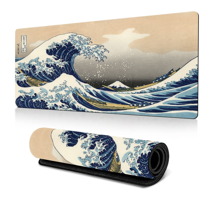 Big Wave Gaming Mouse Pad Non-Slip Rubber Desk Mat, 300x600x2mm, 300x700x3mm, 300x800x2mm, 300x800x3mm, 400x900x2mm, 400x900x3mm