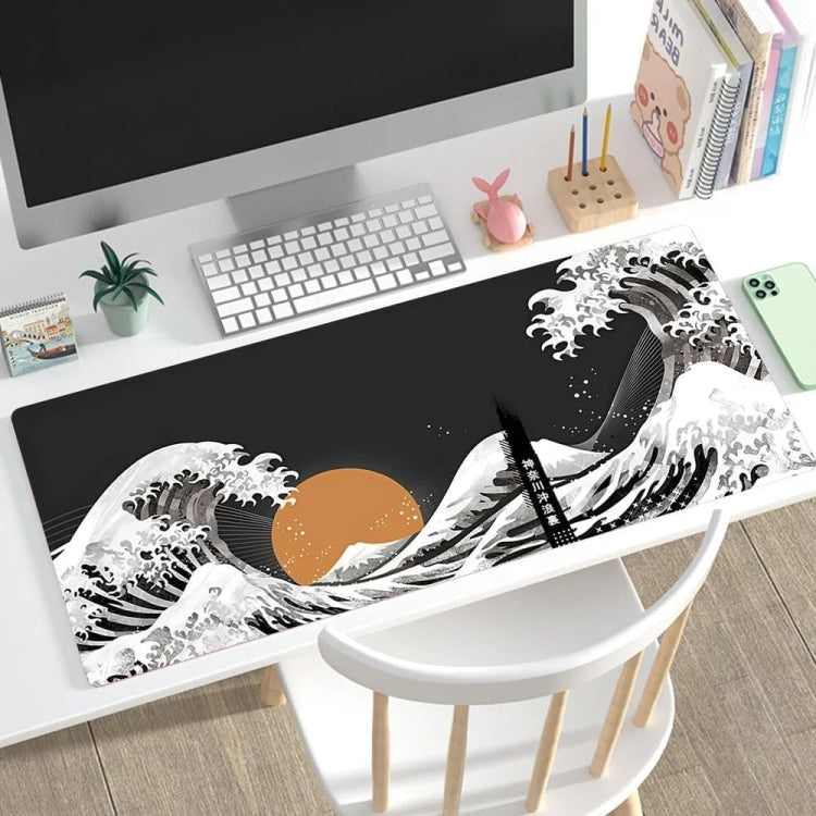 Big Wave Gaming Mouse Pad Non-Slip Rubber Desk Mat, 300x600x2mm, 300x700x3mm, 300x800x2mm, 300x800x3mm, 400x900x2mm, 400x900x3mm