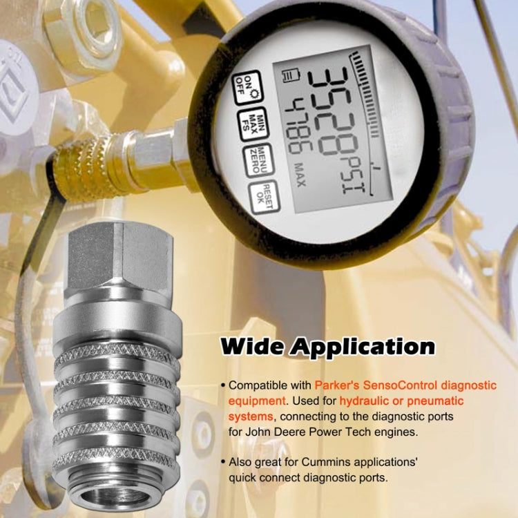 PD242 Series PD Steel Hydraulic Test Port And Diagnostic Equipment Quick Connect Coupler