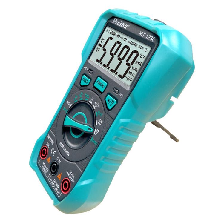 ProsKit MT-1236-C 3-5/6 True-RMS Digital Multimeter For ACA, ACV, DCA, DCV, Frequency, Cycle Duty, Diode Test, MT-1236-C