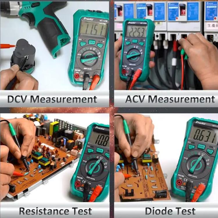 ProsKit MT-1236-C 3-5/6 True-RMS Digital Multimeter For ACA, ACV, DCA, DCV, Frequency, Cycle Duty, Diode Test, MT-1236-C