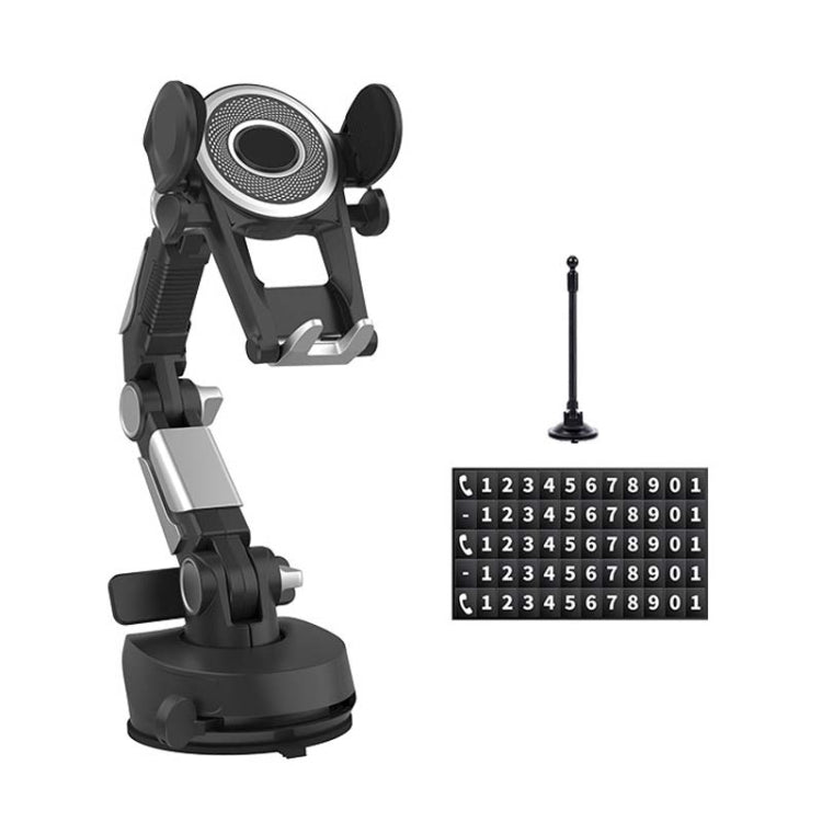 Car Suction Cup Multi-function Cell Phone Navigation Mount, With Hose, With Triangle Air Vent, With Flat Clip
