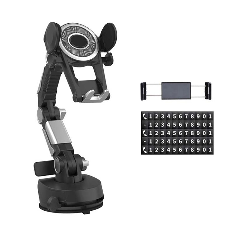 Car Suction Cup Multi-function Cell Phone Navigation Mount, With Hose, With Triangle Air Vent, With Flat Clip