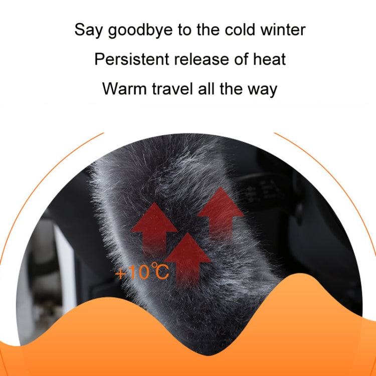38cm Car Steering Wheel Winter Warm Short Plush Cover