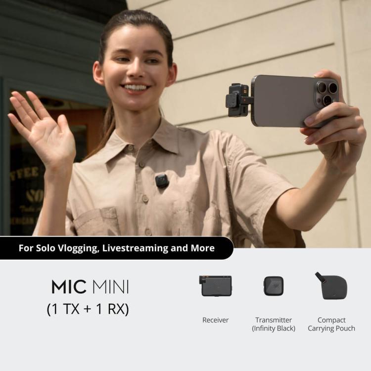 Original 1 TX + 1 RX For DJI Mic Mini, 1 TX + 1 RX