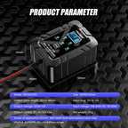 FOXSUR 6V/12V 1.5A Lawn Mower Motorcycle Lead Acid Battery SAE Plug Charger, US Plug, EU Plug
