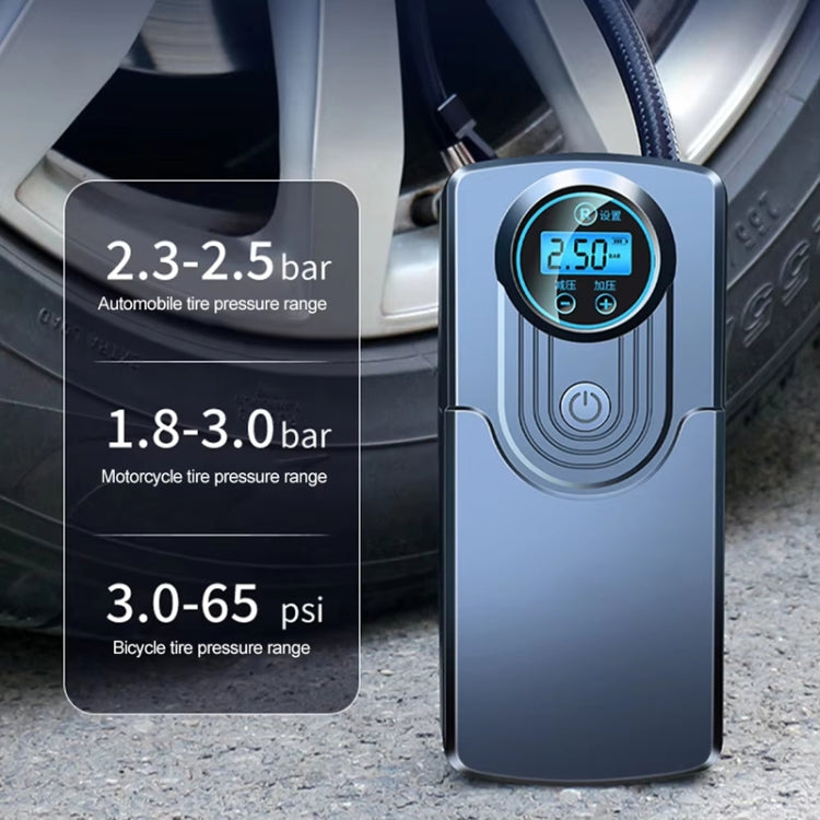 Car Portable Mini Digital Display High Power Multifunctional Inflatable Pump, Wireless, Wired