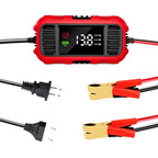 FOXSUR 2A 12V Motorcycle ATV Fully Automatic Trickle Battery Charger, US Plug, EU Plug