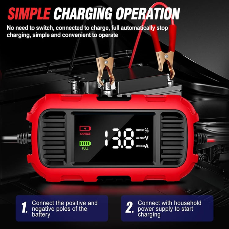FOXSUR 2A 12V Motorcycle ATV Fully Automatic Trickle Battery Charger, US Plug, EU Plug