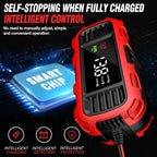 FOXSUR 2A 12V Motorcycle ATV Fully Automatic Trickle Battery Charger, US Plug, EU Plug
