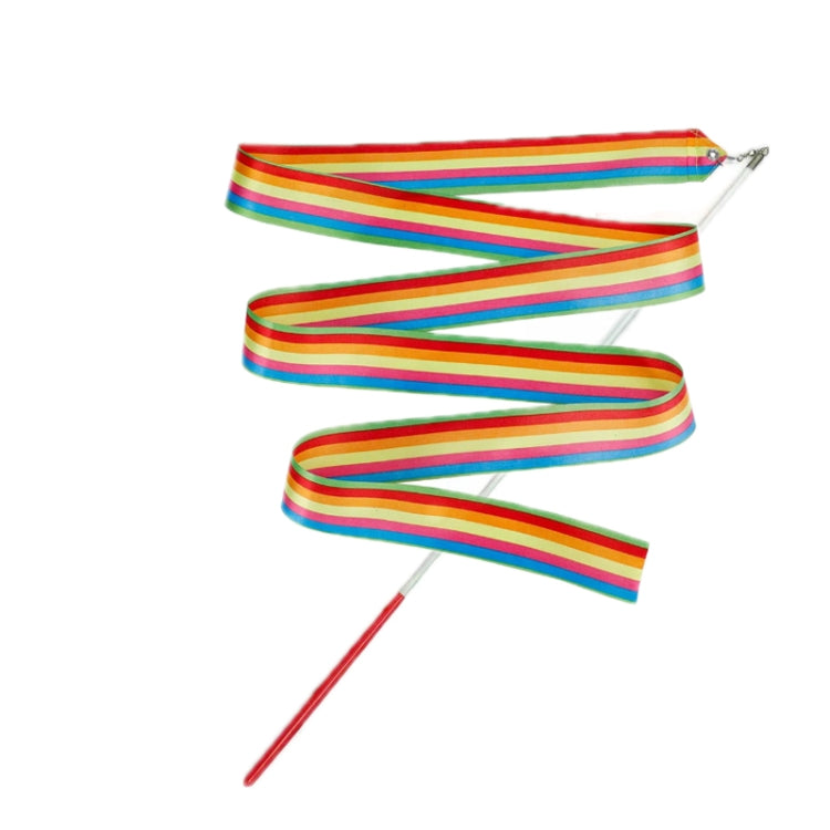 10pcs 4m Rhythmic Gymnastics Ribbons Dance Fitness Toys Sports Equipment, 7 Color, Colorful, Purple, Dazzling