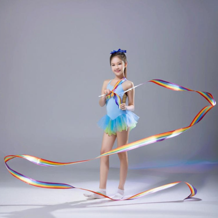 10pcs 4m Rhythmic Gymnastics Ribbons Dance Fitness Toys Sports Equipment, 7 Color, Colorful, Purple, Dazzling