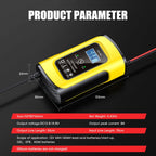 FOXSUR 12V8A SUV Car Motorcycle Intelligent Repair Type Lead-acid Battery Charger, EU Plug, US Plug, UK Plug