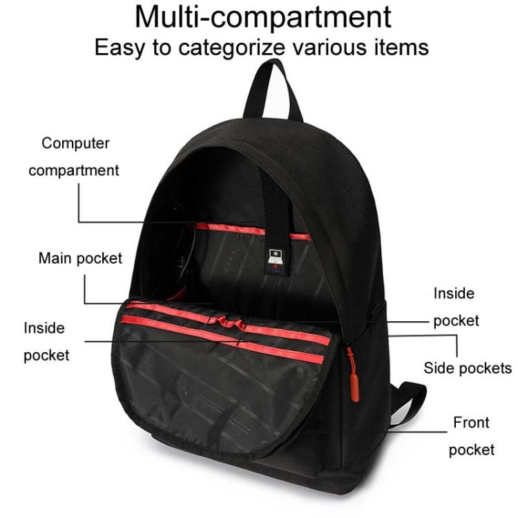 SKV B20537 Lightweight Traveling Double Shoulder Bag Large Capacity Laptop Backpack