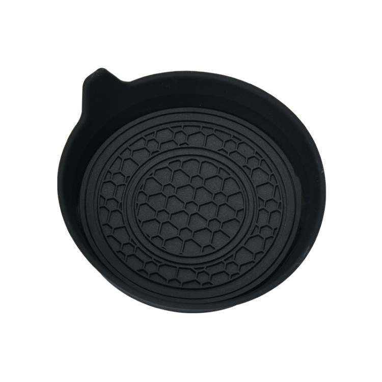 Car Bowl-shaped Non-slip Heat-insulating Double-ring Water Coaster, Black, Red, Gray, Pink, Blue, Yellow, White, Purple