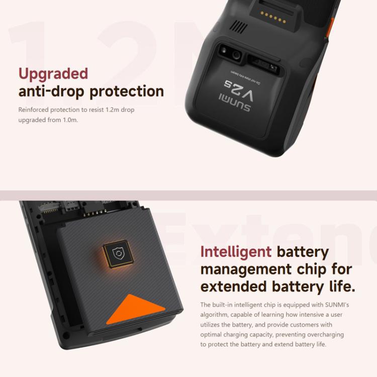 SUNMI V2s Scanning Label Printing Cash Register, Classic 1+8G, Standard 2+16G, NFC 2+16G, Scanner 2+16G