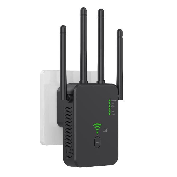 Urant U10 300Mbps 2.4G Wireless Repeater WiFi Signal Amplifier With 4 Antennas, US Plug Black, US Plug White, EU Plug Black, EU Plug White, UK Plug Black, UK Plug White