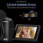 Ordro 4K Ultra HD Rotating Screen Optical Zoom Digital Camera, G700