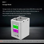 For DJI Mini 4 Pro / Mini 3 Pro / Mini 3 YX Color Screen Dual-way Charger Battery Manager, Without Plug, With 65W US Plug, With 65W EU Plug