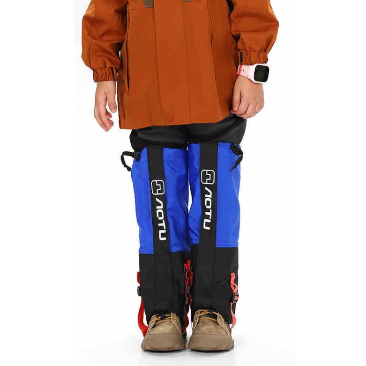 AOTU  AT8913 1pair Children Riding Skiing Waterproof Calf Protectors Outdoor Sandproof Shoes Covers, Blue L, Red L, Blue Cat L, Pink Cat L, Blue Cat M, Pink Cat M, Blue M, Red M, Yellow Printed With Fleece L, Blue Astronaut With Fleece L               ...