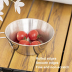 Portable Foldable Stainless Steel Bowl With Storage Bag Camping Cutlery Set, AOTU AT6440 2pcs 500ml, AOTU AT6440 4pcs 300ml, AOTU AT6440 2pcs 300ml+2pcs 500ml, AOTU AT6440 4pcs 500ml