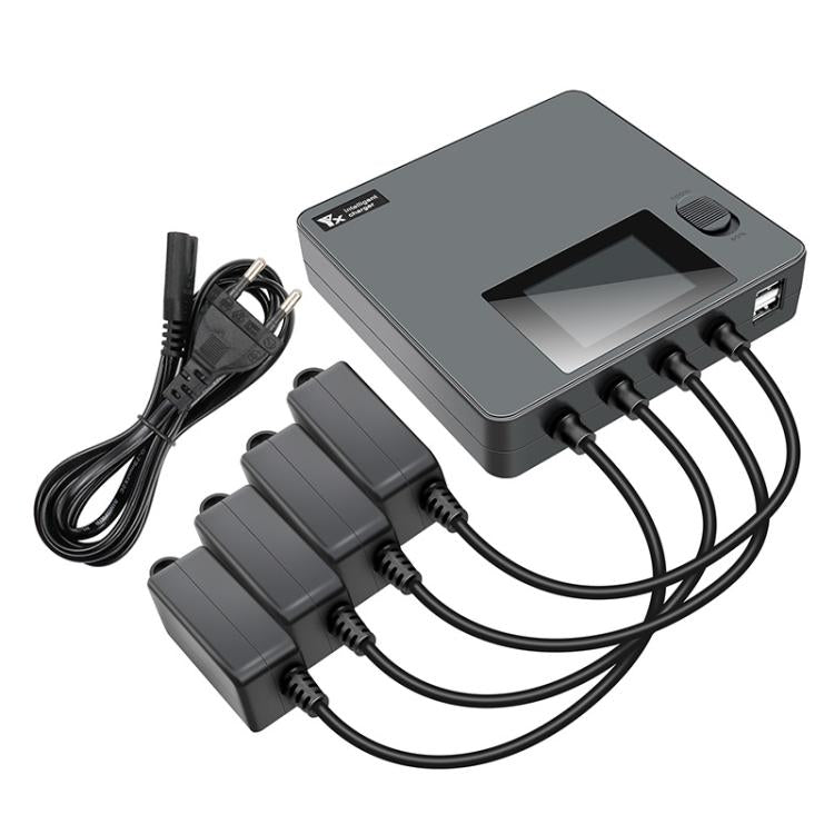 For DJI Mini 4 Pro / Mini 3 Pro / Mini 3 Color Screen Digital Display Four-Way Charger Battery Manager, US Plug, EU Plug, AU Plug, UK Plug