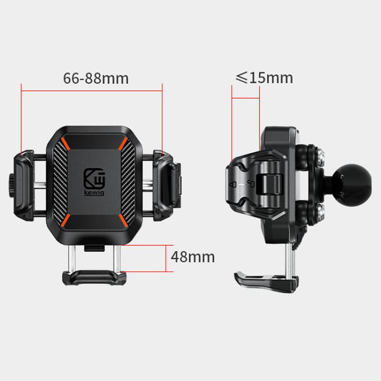 Kewig M33-C2 Outdoor Motorcycle Bike Riding Anti-Theft Shock Absorbing Cell Phone Holder, M33-C2