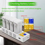 For DJI Mini 4 Pro / Mini 3 Pro / Mini 3 YX Four-Way Color Screen Charger Battery Manager, Mini Four-Way