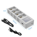For DJI Mini 4 Pro / Mini 3 Pro / Mini 3 YX Four-Way Color Screen Charger Battery Manager, Mini Four-Way