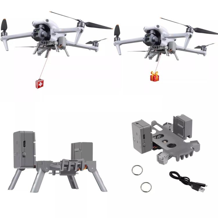 For DJI Air 3S / Air 3 Drone YX Airdrop System Rechargeable Thrower Load 500g, For DJI Air 3S / Air 3