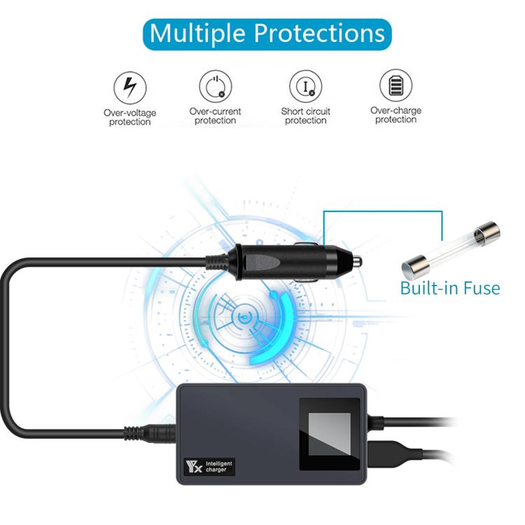 For DJI Air 3S /Air 3 YX Digital Display Car Charger Charge 2 Batteries At the Same Time, Car Charger