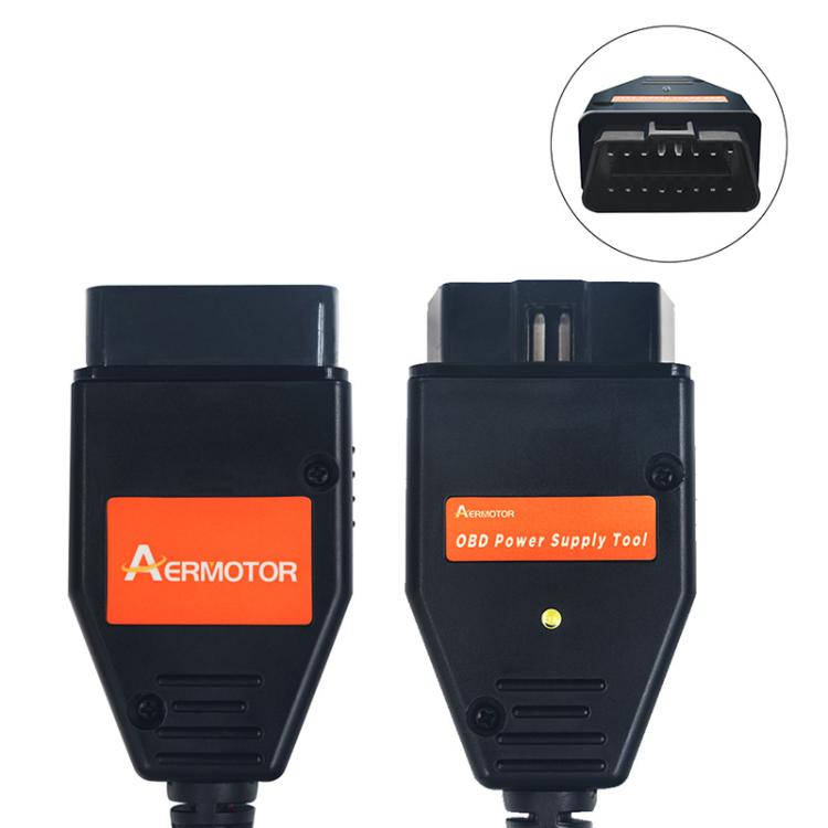 AERMOTOR Car ECU OBD2 Connector Battery Charging Clip Emergency Power Off Protector