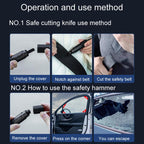 HELLO LEIBOO AD-1 Car Window Breaker Vehicle Multifunctional Escape Safety Hammer