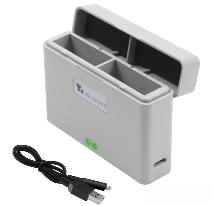 For DJI Action 3 / Action 4 Camera YX 2-Way Charger Battery Manager, 2-Way