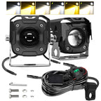 Motorcycle Spotlight Strobe 6 Modes With Control Cable Set