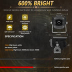 Motorcycle Spotlight Strobe 6 Modes With Control Cable Set