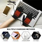 USB Heating Electric Warm Gloves Students Internet Writing Game Thickened Full Finger Knitted Heated Gloves, Uniform
