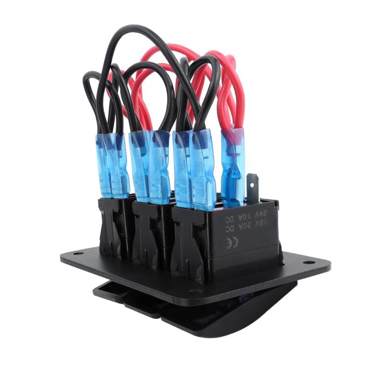 Blue Light Laser Engraved Panel Combination Switch For Car Boat, 3-digit Panel, 2-digit Panel
