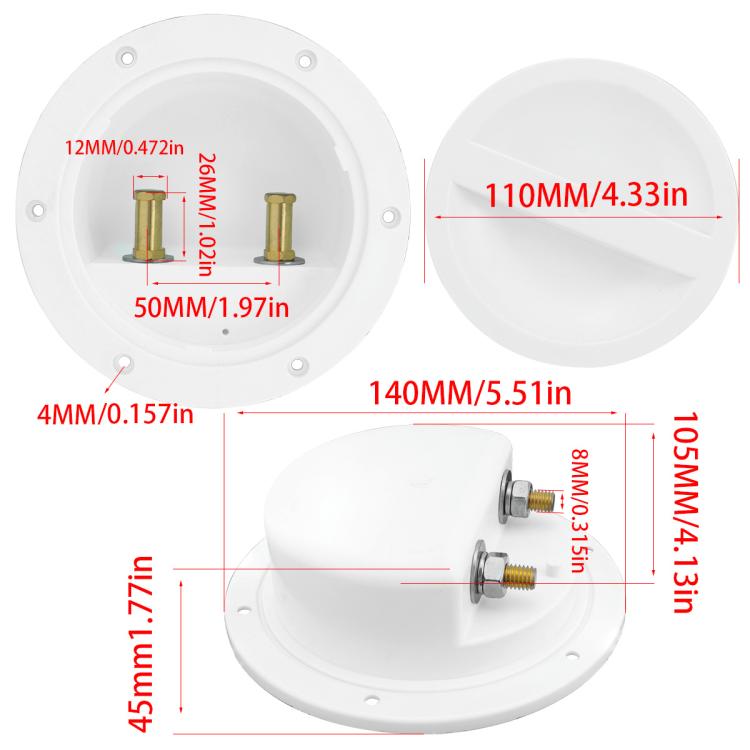 RV Marine Waterproof Sea Fishing Sealed Pure Copper Conductive Junction Box, CP-5095, CP-5096, CP-5097